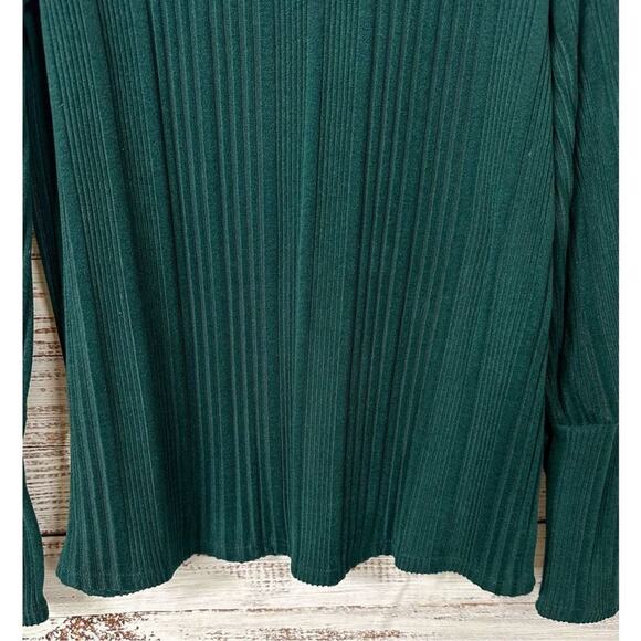 NEW Perfect Peach Women's Long Sleeve High Neck Rib Detail Sweater Green Small - Picture 12 of 12